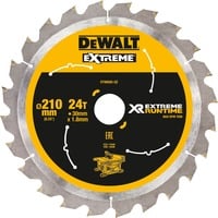 DEWALT Kreissägeblatt XR EXTREME RUNTIME DT99565, Ø 210mm, 24Z Bohrung 30mm, für Akku-Tischsägen