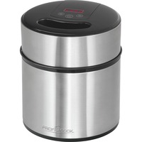 ProfiCook Eismaschine PC-ICM 1140 edelstahl/schwarz, für 1.800ml Eiscreme, 12 Watt