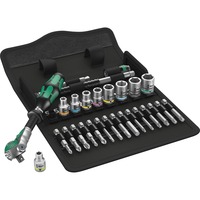 Wera Zyklop Speed-Knarrensatz 8100 SA 6, Werkzeug-Set Speed-Knarre mit schwenkbarem Kopf, 1/4"