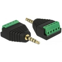 DeLOCK Adapter Klinkenstecker 3,5mm >Terminalblock 5Pin schwarz