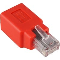 goobay RJ45 Crossover Adapter rot