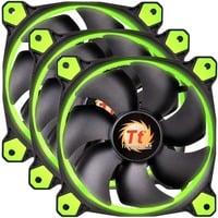 Thermaltake Riing 12 LED Green 3-Fan Pack, Gehäuselüfter grün, 120 mm